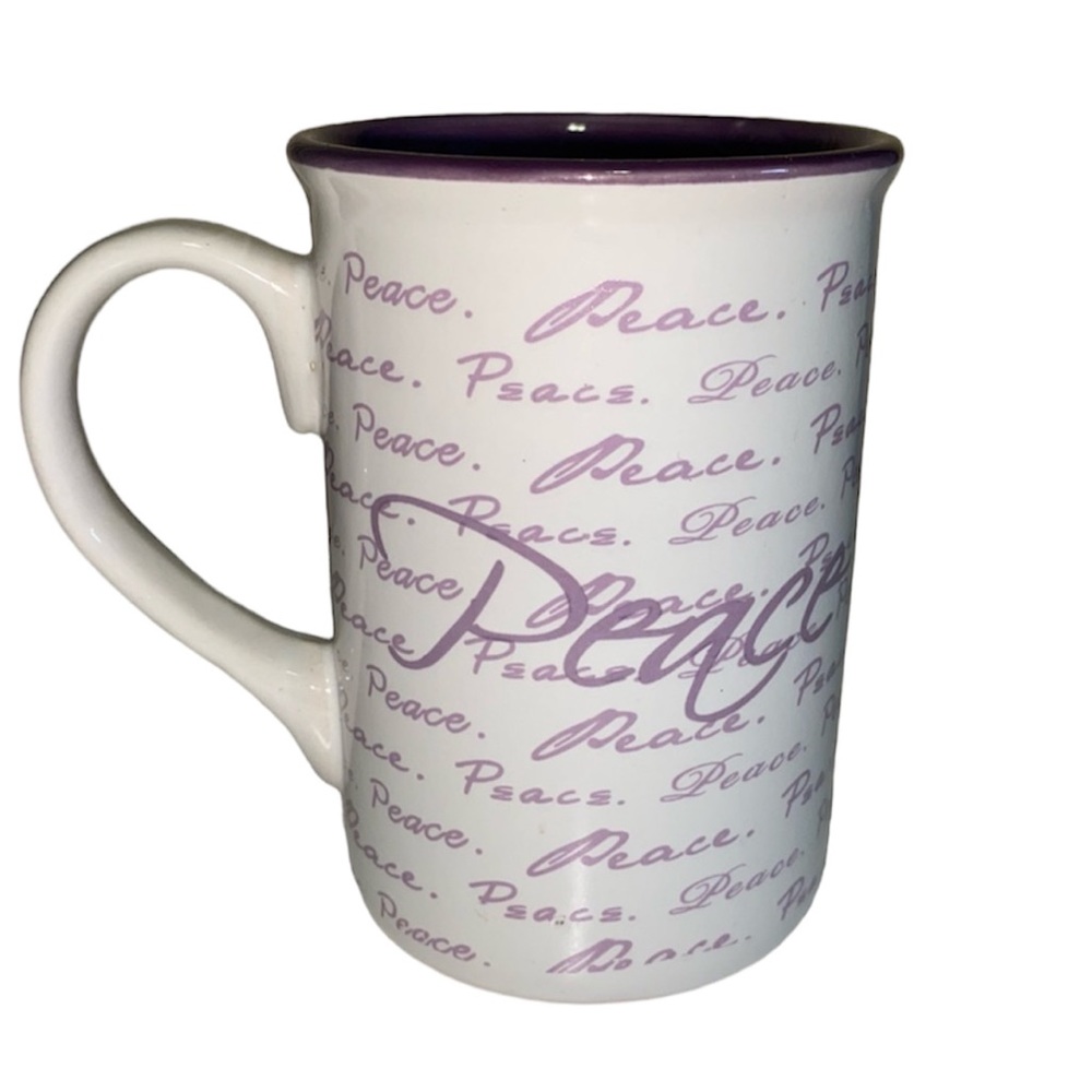 Gibson Inspirational Words Holiday ‘Peace’ Coffee Mug 14oz